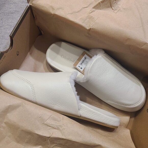 OLUKAI Konea Women’s Shearling Leather Slipper Soft Mule: Bone, US 8 - Picture 7 of 7